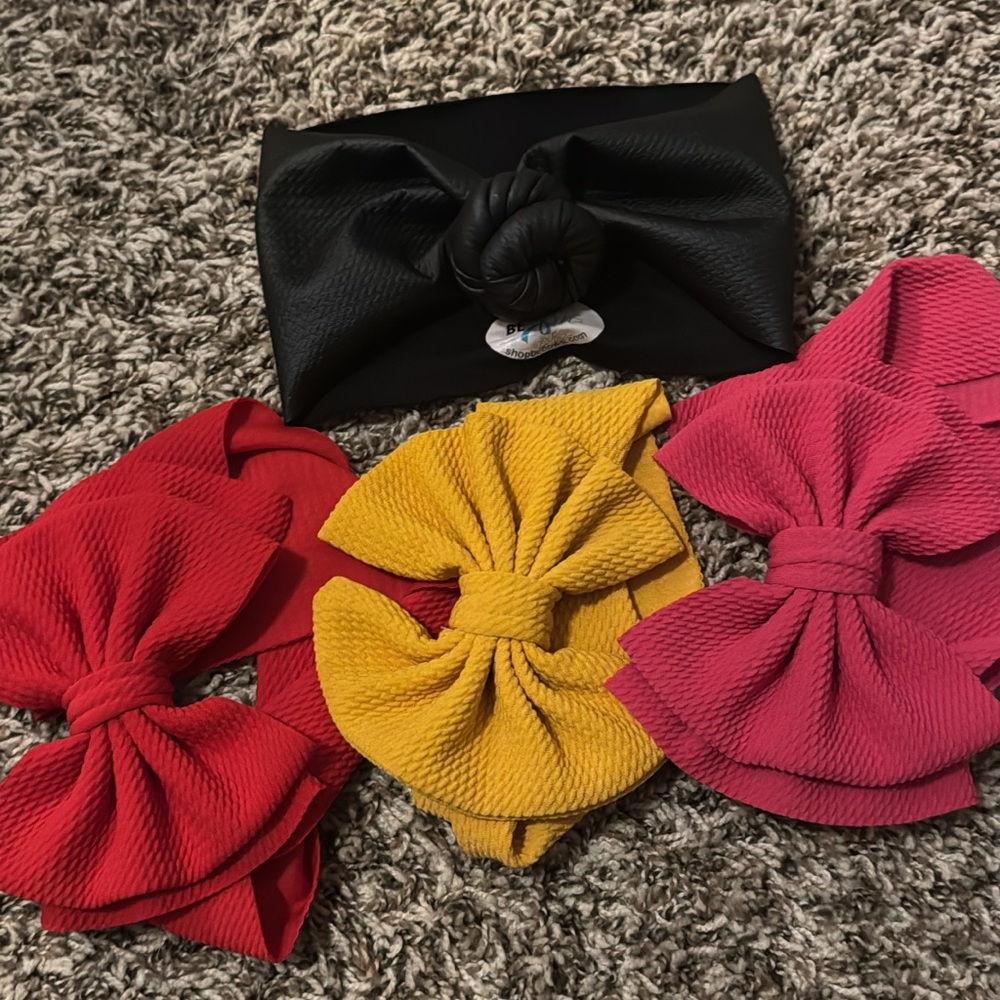 50+++ Colorful Bow Headbands Set